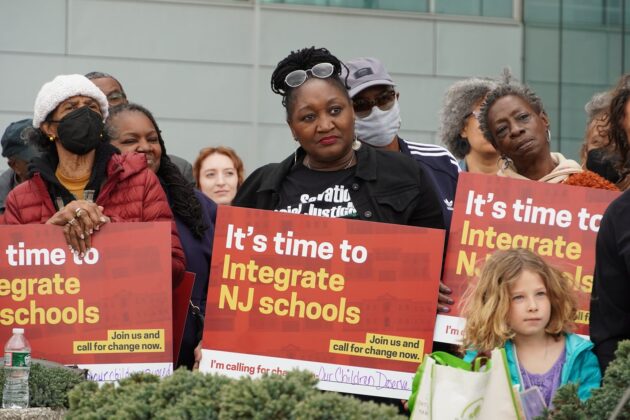 rally for school integration in NJ.